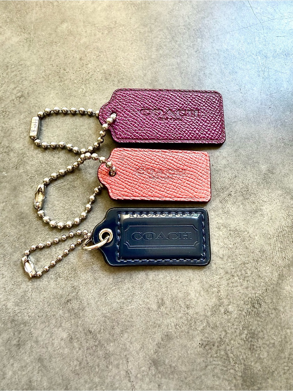 Pick 1 Coach Hang Tag - Plum, Salmon Pink or Navy
